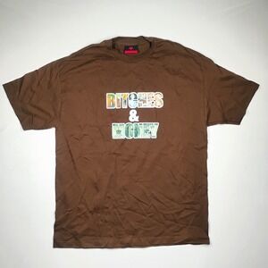 Serial Killer Brown Graphic T-Shirt Size XL Tee Vintage 90s NOS Y2K Streetwear